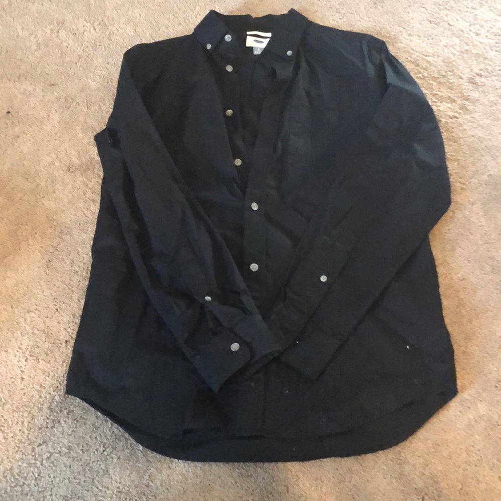 long sleeve old navy black button up